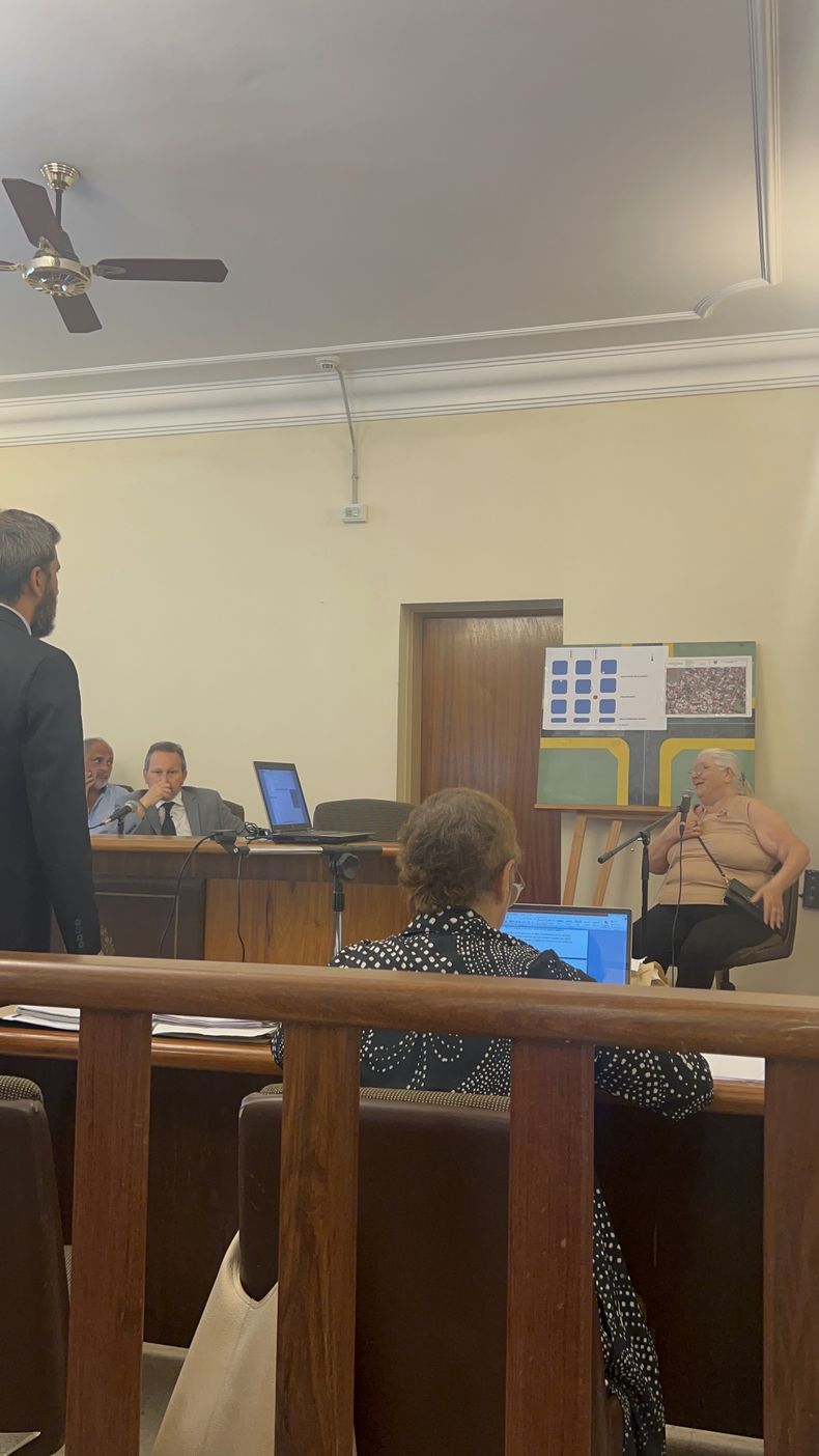 María Rosa Ramírez, la vecina, que declaró como testigo y aportó dos videos a la causa.