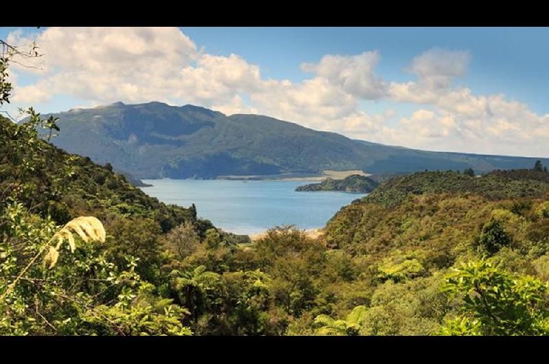 El lago Rotomahana.