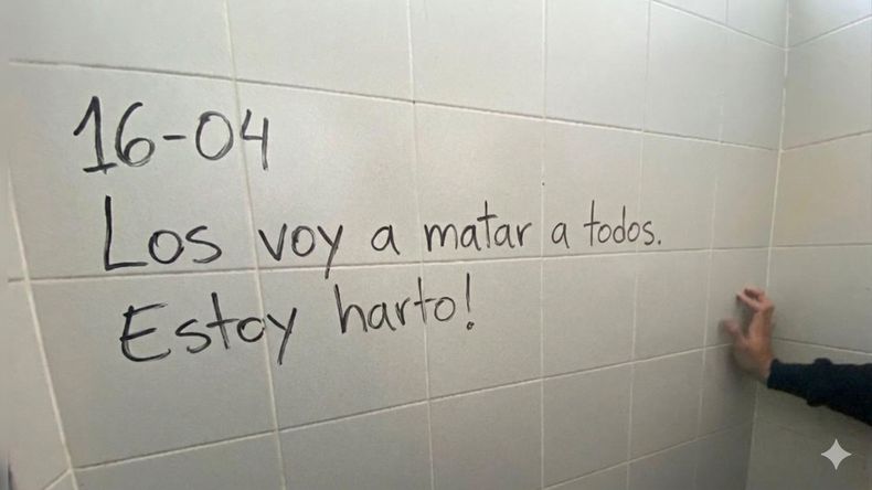 El contenido del mensaje era una clara amenaza sobre un asesinato masivo que iba a ocurrir el jueves.