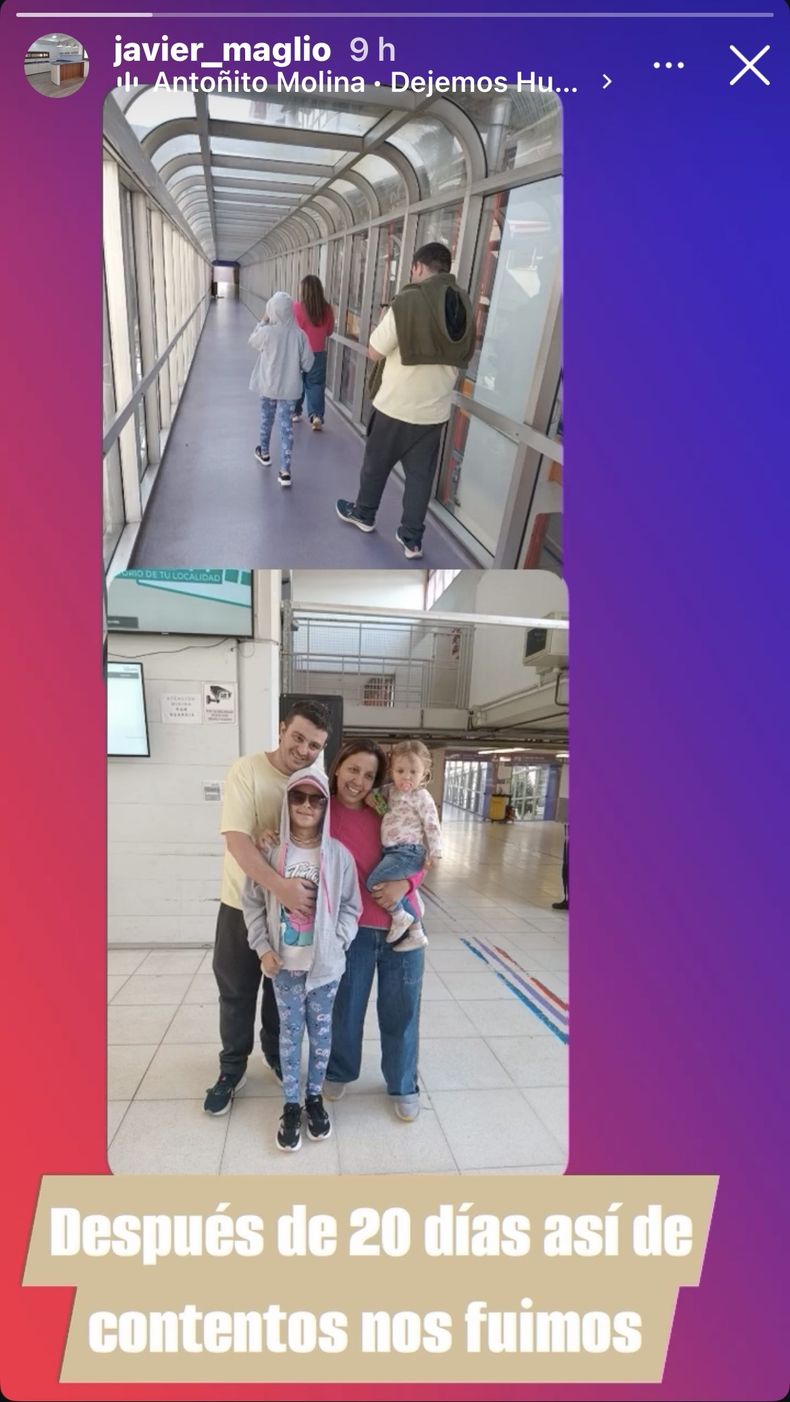 En Historia de Instagram Javier Maglio posteó: